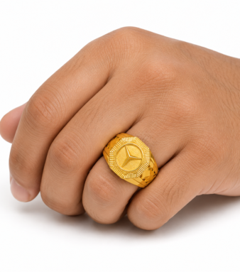 22K Gold Men's Classic Signet Ring