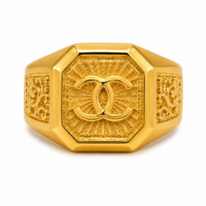 22K Gold Men's Classic Designer Signet Ring