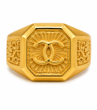 22K Gold Men's Classic Designer Signet Ring