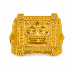 22K Gold Crown Design Men's Ring