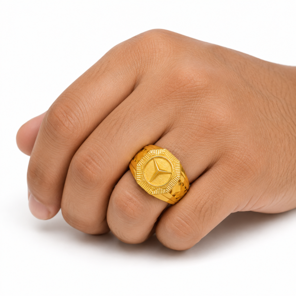 22K Gold Men's Classic Signet Ring