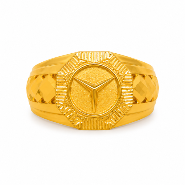 22K Gold Men's Classic Signet Ring