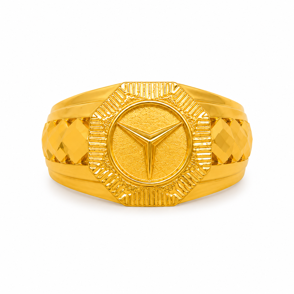 22K Gold Men's Classic Signet Ring
