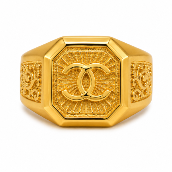 22K Gold Men's Classic Designer Signet Ring