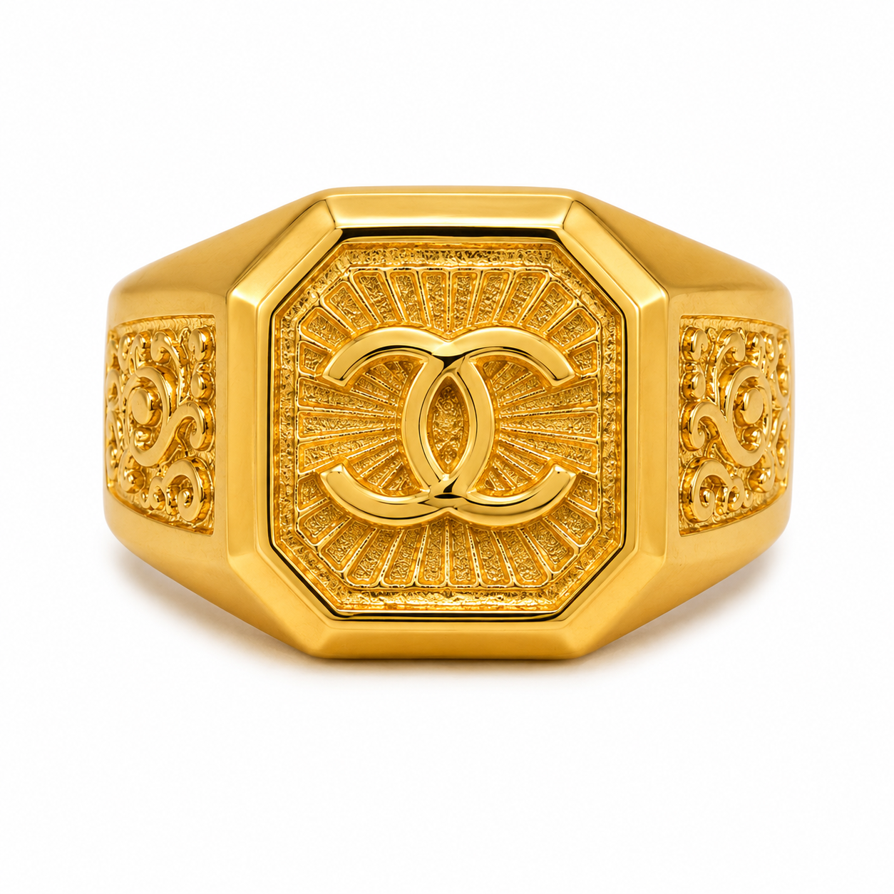 22K Gold Men's Classic Designer Signet Ring