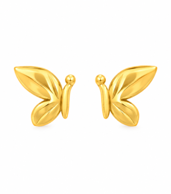 9K Gold Graceful Butterfly Stud