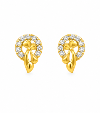 9K Gold Blooming Petal Stud