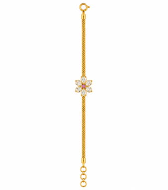 9K Gold Floral Bloom Stone Women’s Bracelet