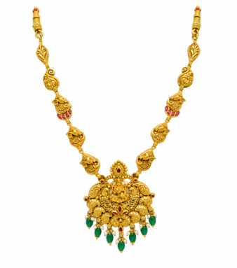 22K Gold Lakshmi & Elephant Haram