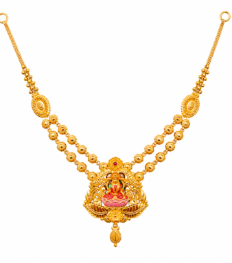 22K Gold Divine Lakshmi Pendant Necklace