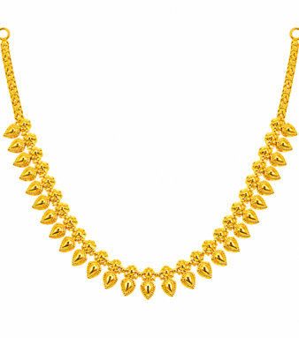 22K Gold Elegant Leaf Motif Haram