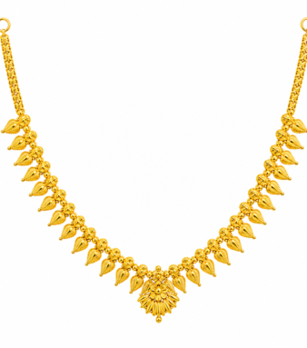 22K Gold Floral Leaf Haram
