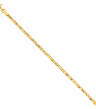 22K Gold Sleek Mesh Link Bracelet