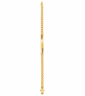 22K Gold Greek Edge Link Bracelet