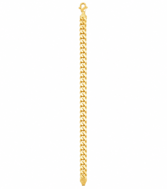 22K Gold Classic Curb Link Mens Bracelet