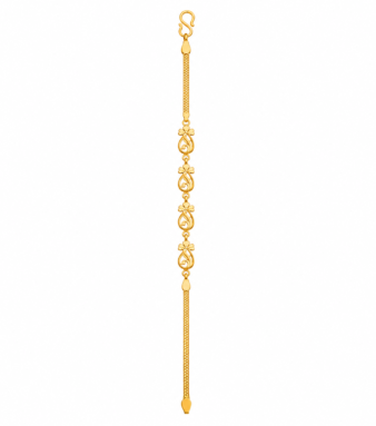 22K Gold Floral Swirl Elegance Women’s Bracelet