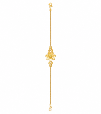 22K Gold Blooming Floral Charm Women’s Bracelet