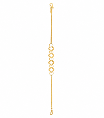 22K Gold Floral Loop Link Women’s Bracelet