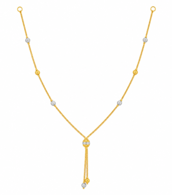 22K Gold Dual-Tone Beaded Tokyo Drop Chain