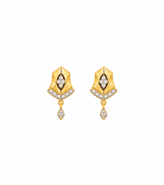 9K Gold Celestia Stone Drop Studs