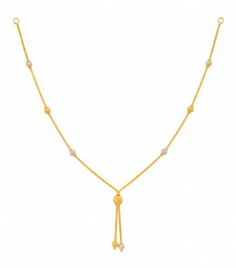 22K Gold Elegant Beaded Tokyo Y-Drop Chain