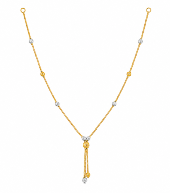 22K Gold Dual-Bead Tokyo Drop Chain