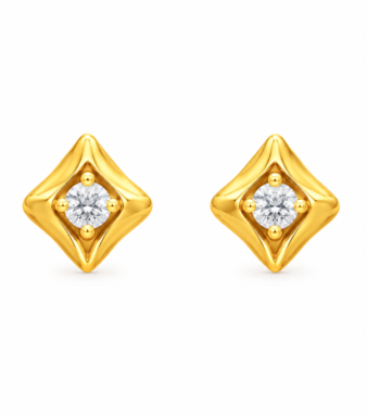 9K Gold Celestial Diamond Stone Stud