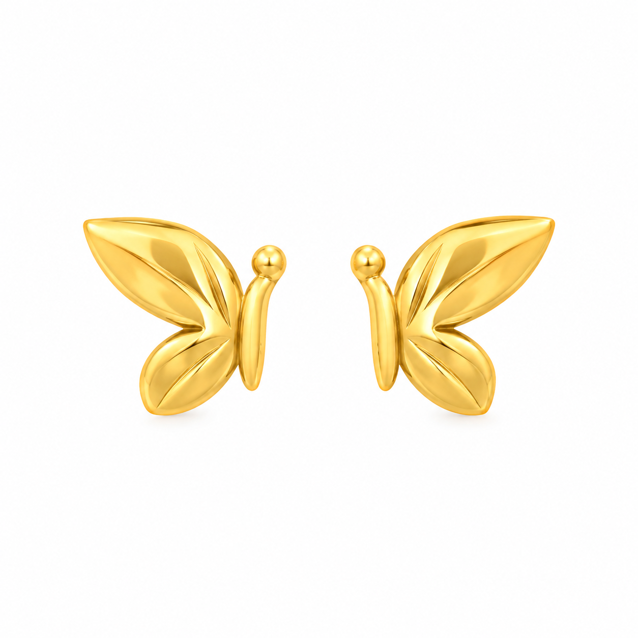 9K Gold Graceful Butterfly Stud