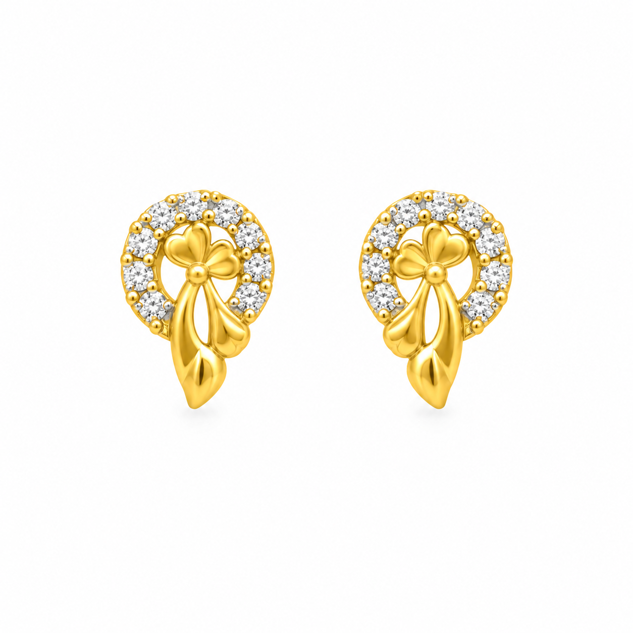 9K Gold Blooming Petal Stud