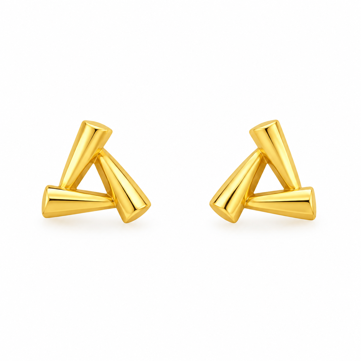9K Gold Triangular Twist Stud