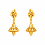 22K Gold Floral Bell Jhumka