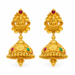 22K Gold Lakshmi Floral Jhumka