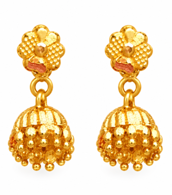 22K Gold Bloom Jhumka