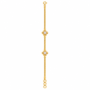 9K Gold Twin Flower Women's Bracelet
