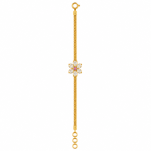 9K Gold Floral Bloom Stone Women’s Bracelet