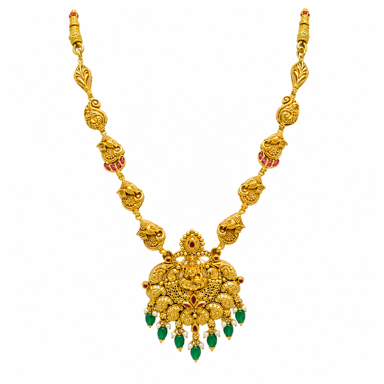 22K Gold Lakshmi & Elephant Haram