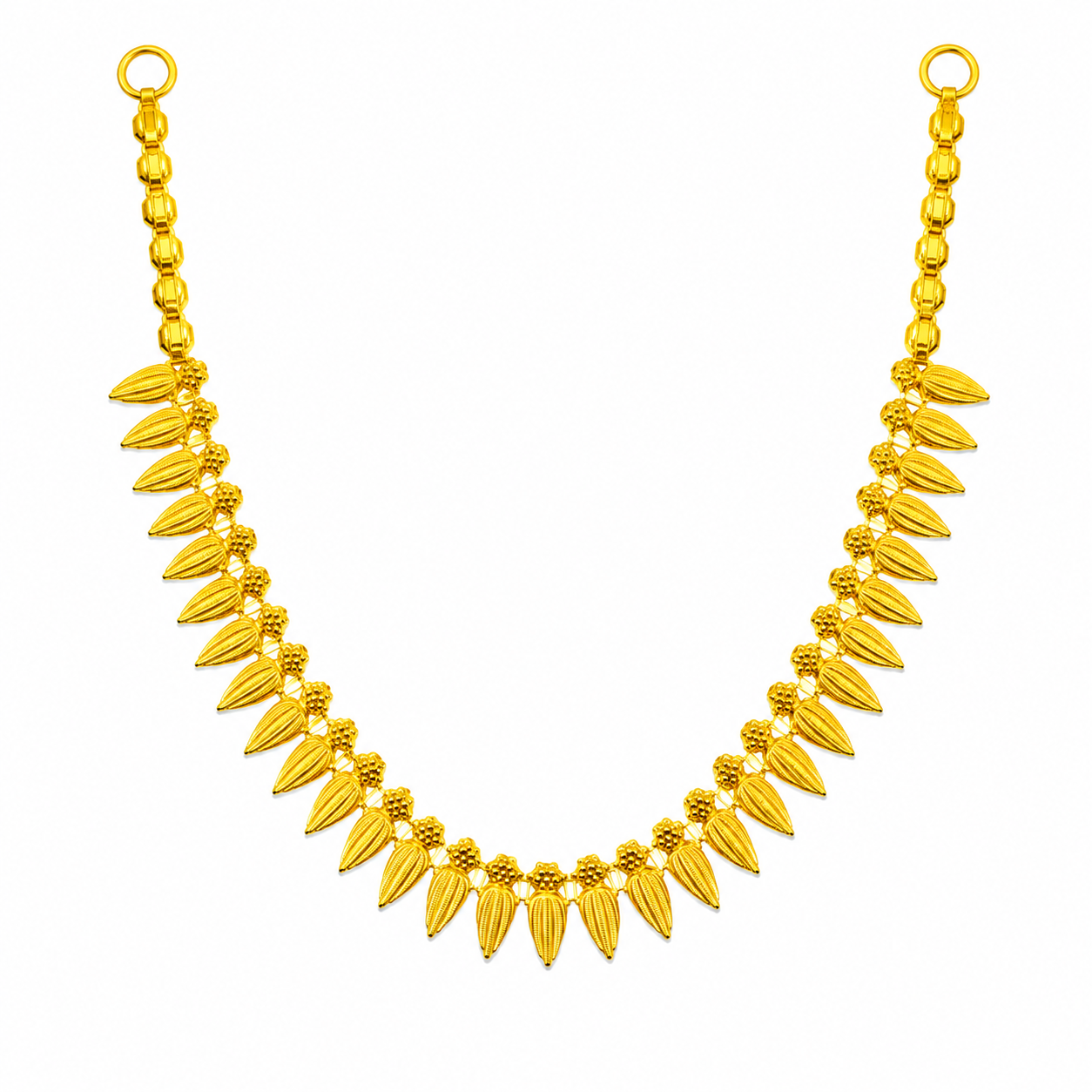 22K Gold Floral Bud Haram