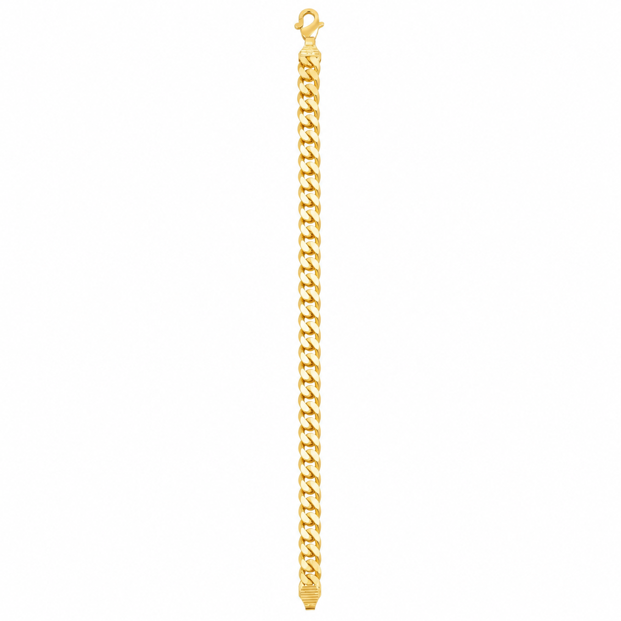 22K Gold Classic Curb Link Mens Bracelet
