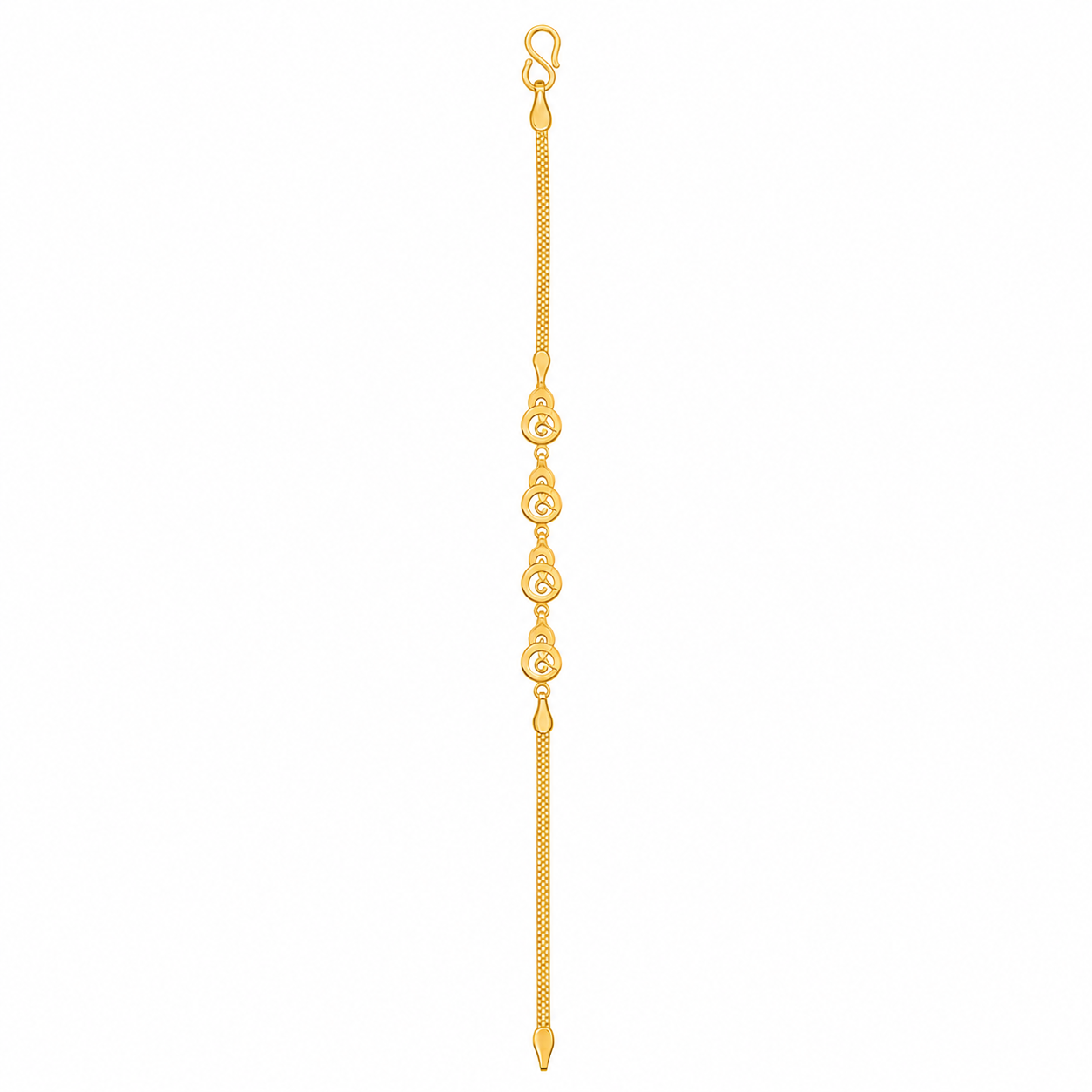 22K Gold Swirl Elegance Women’s Bracelet
