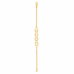 22K Gold Floral Loop Link Women’s Bracelet
