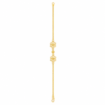22K Gold Twin Blossom Floral Women’s Bracelet