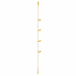 22K Gold Delicate Leaf Charm Women’s Bracelet