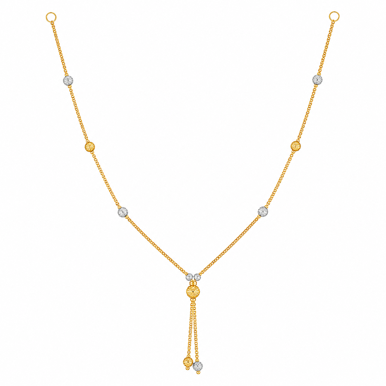22K Gold Tokyo Aurora Dual-Bead Drop Chain