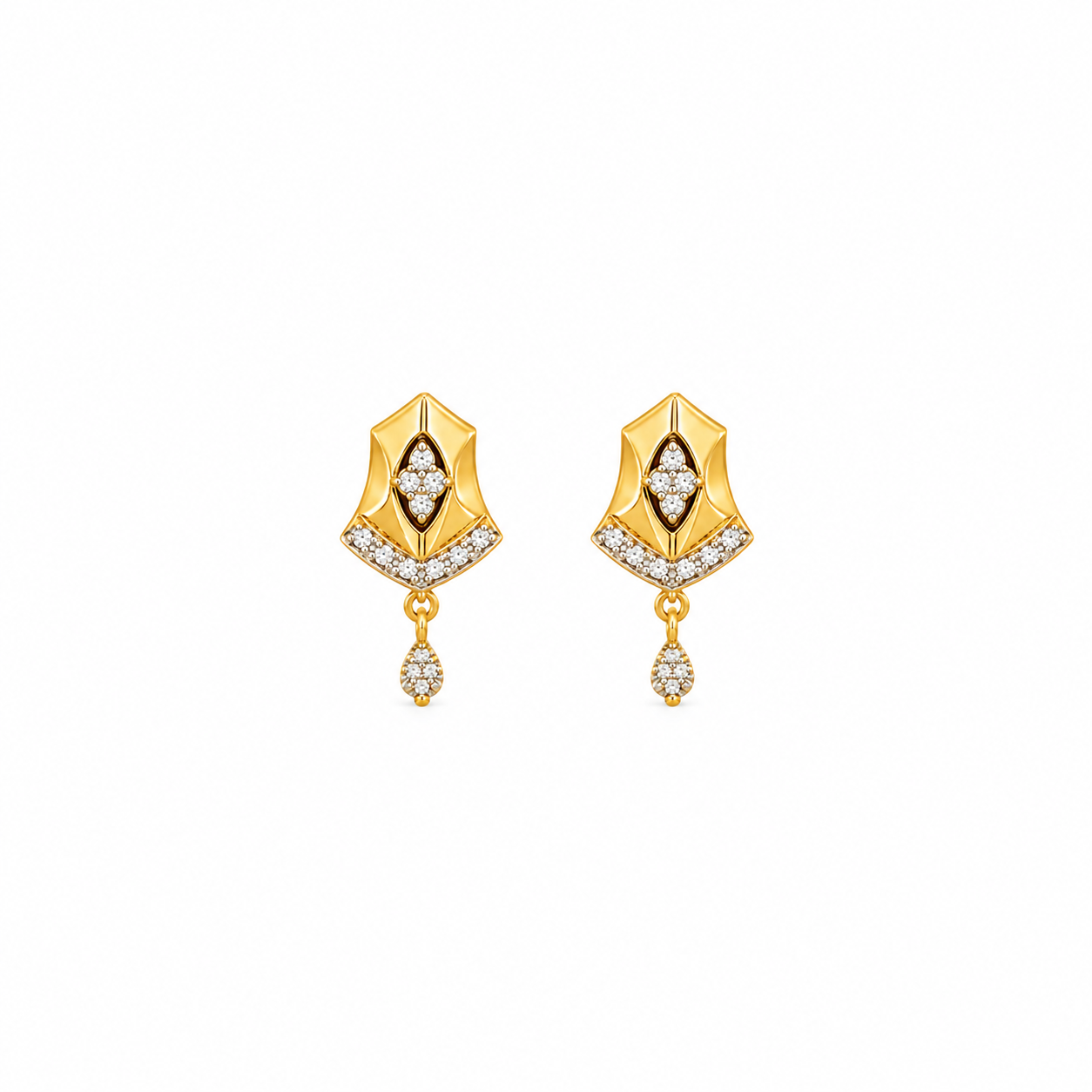 9K Gold Celestia Stone Drop Studs