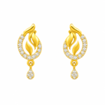 9K Gold Petal Grace Drop Stud