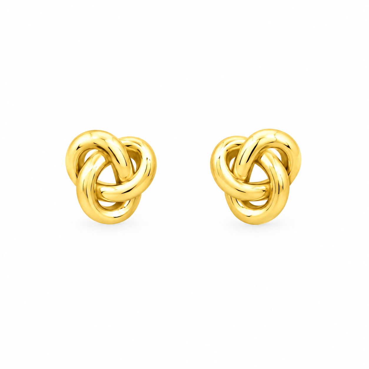 9K Gold Interlocking Knot Loop Stud