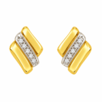 9K Gold Elegant Curved Bar Stud