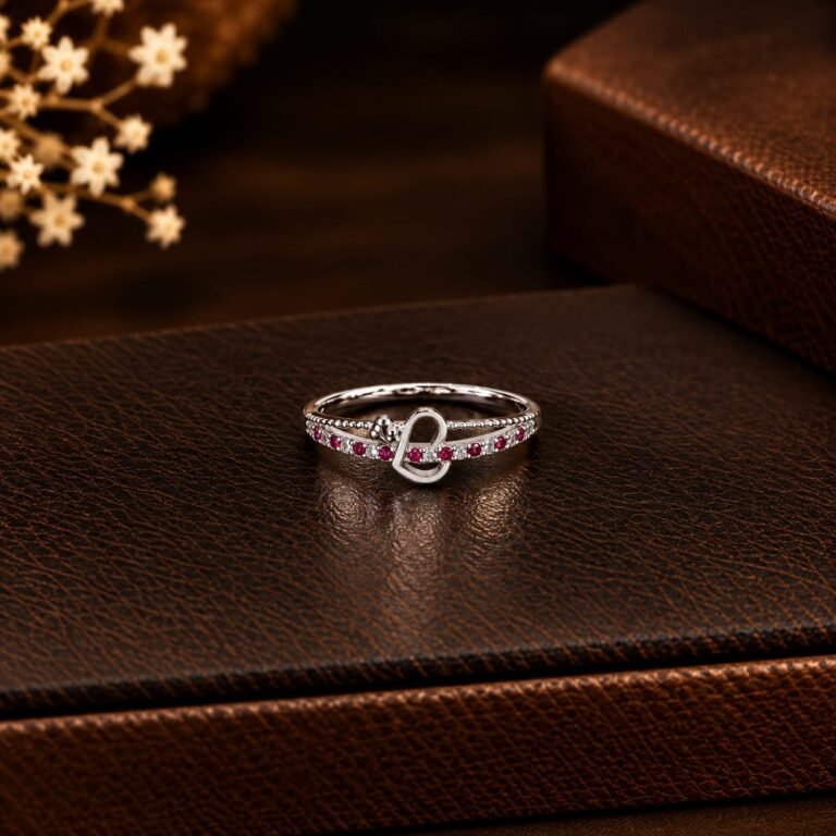 Ruby Loop Elegance 92.5 Silver Ring
