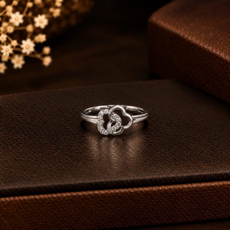 Interlocking Heart Harmony 92.5 Silver Ring