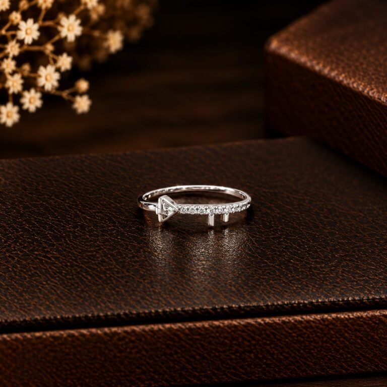 Arrow Crystal Band 92.5 Silver Ring